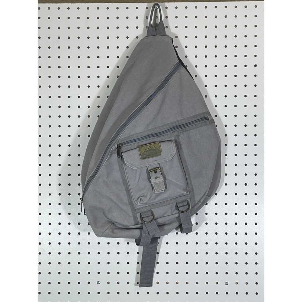 High Mountain Outdoor Gear Gray Canvas Sling Backpack Single Strap Bag